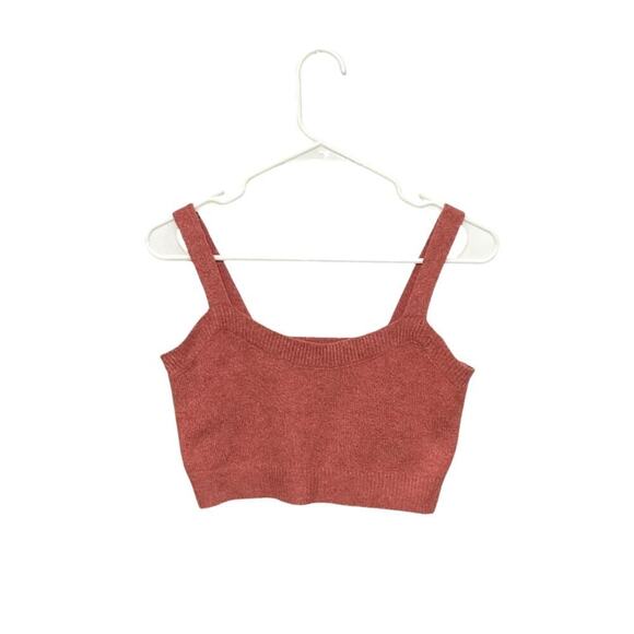 GB Tops - GB Cropped Sweater Tank Top Cropped Super Soft Stretch Size Medium